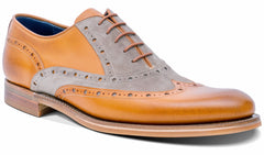 Abingdon - Cedar Calf/Parchment Suede | Barker Shoes