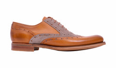 Abingdon - Cedar Calf/Parchment Suede | Barker Shoes