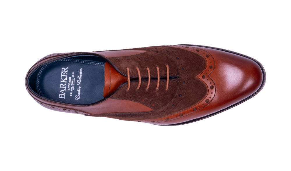 Abingdon - Chestnut Calf/Polo Suede | Barker Shoes
