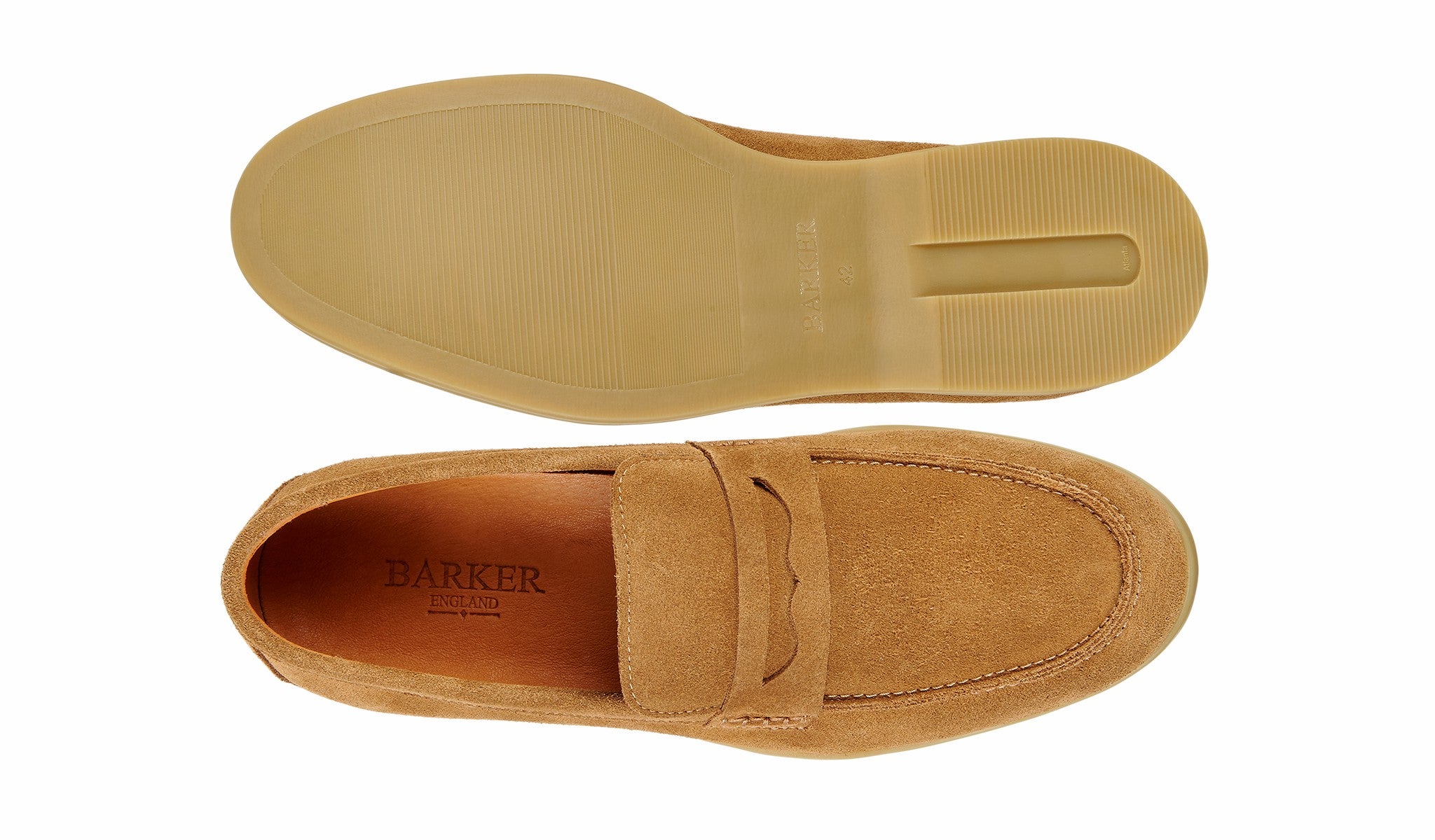 Santiago - Tan Suede Caramel Sole | Barker Shoes