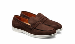 Santiago - Coffee Suede White Sole | Barker Shoes