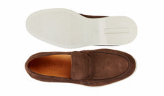 Santiago - Coffee Suede White Sole | Barker Shoes