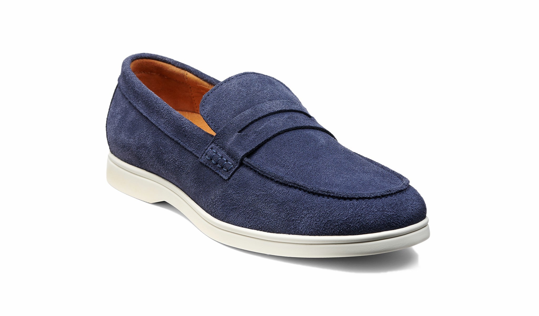 Santiago - Navy Suede White Sole | Barker Shoes