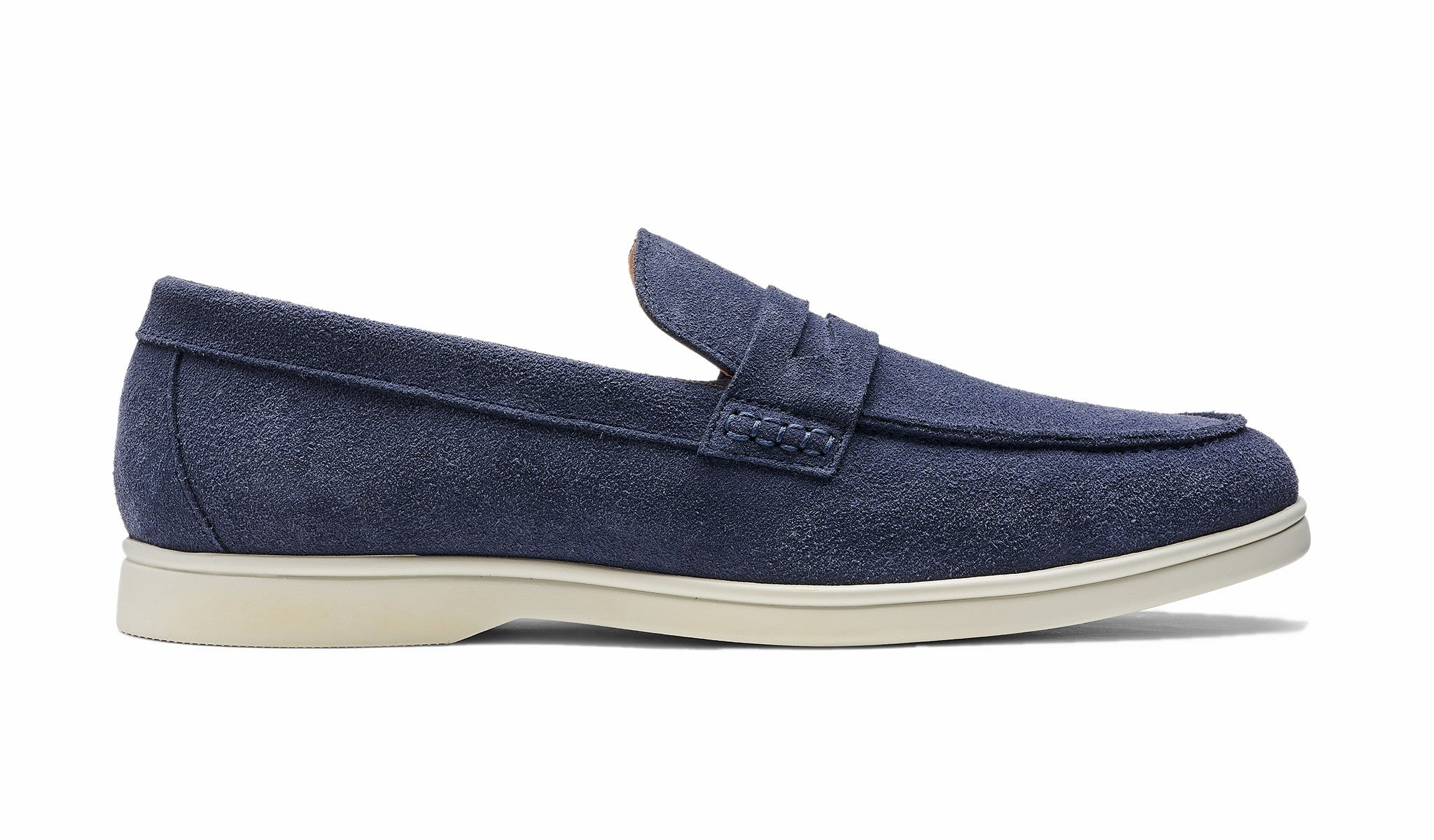 Santiago - Navy Suede White Sole | Barker Shoes