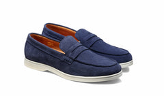 Santiago - Navy Suede White Sole | Barker Shoes