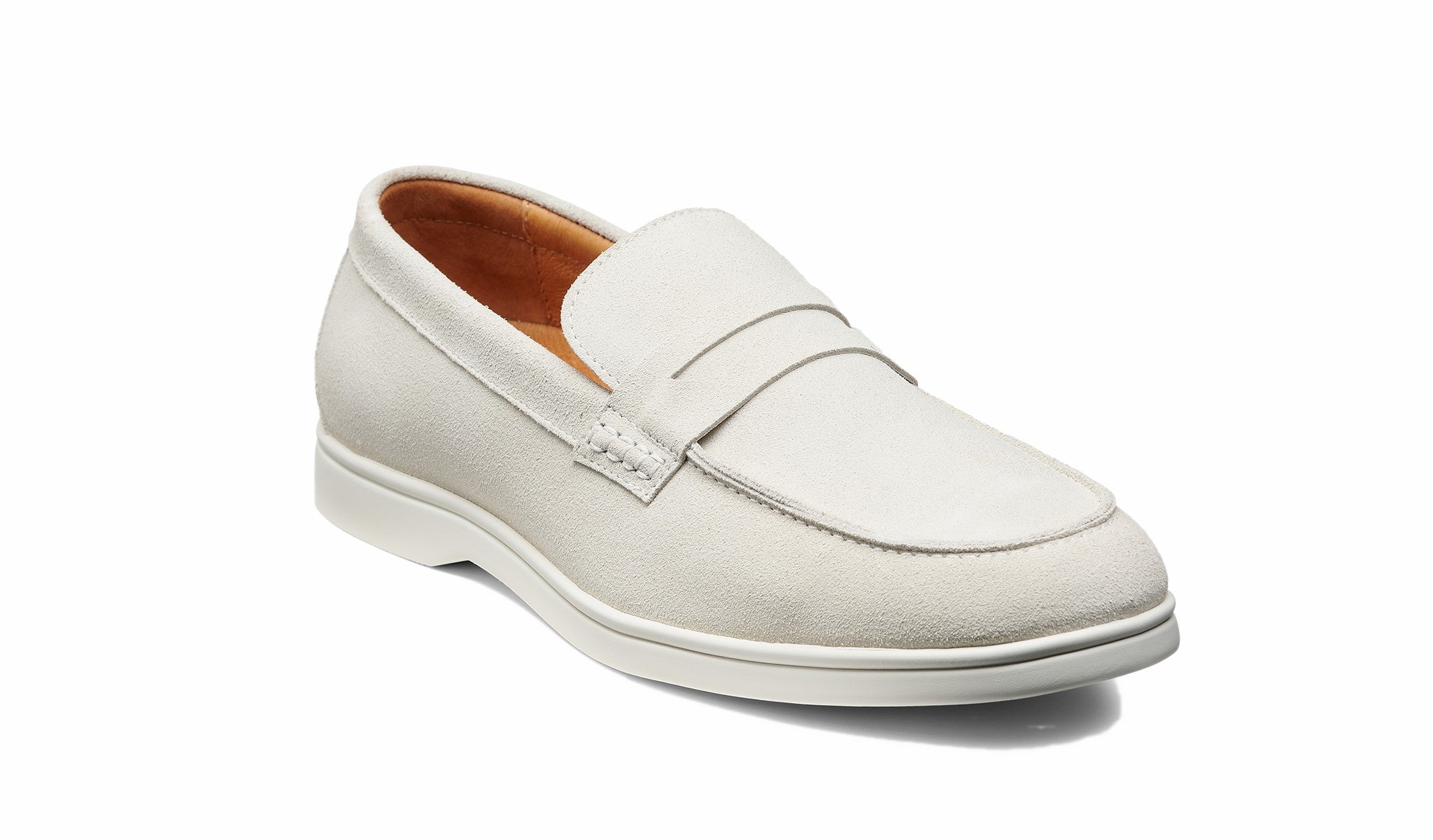 Santiago - White Suede White Sole | Barker Shoes