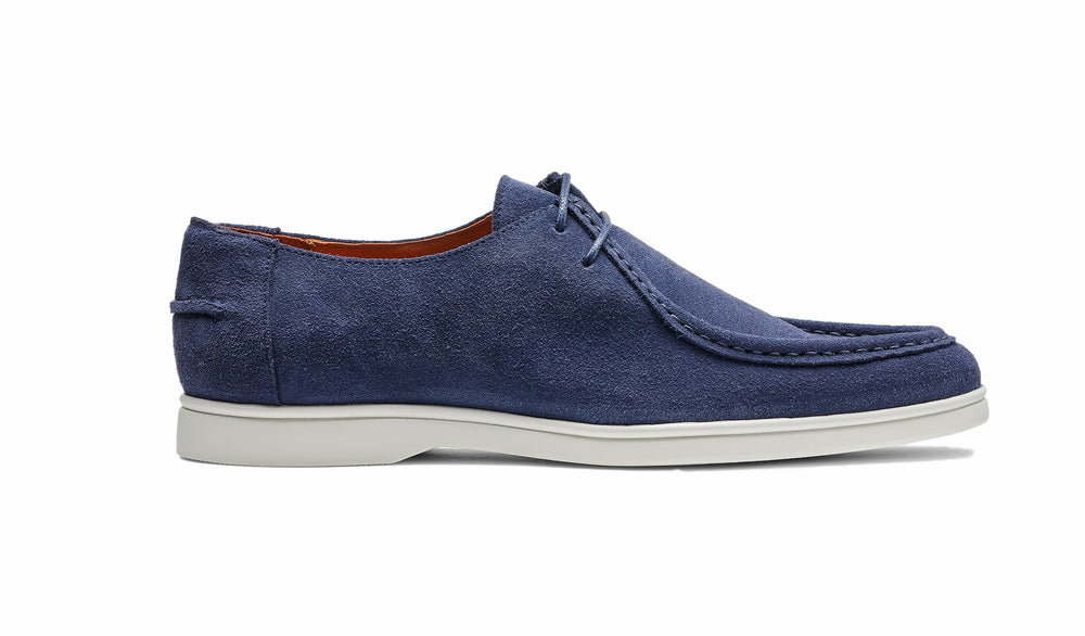 Vigo - Navy Suede White Sole | Barker Shoes