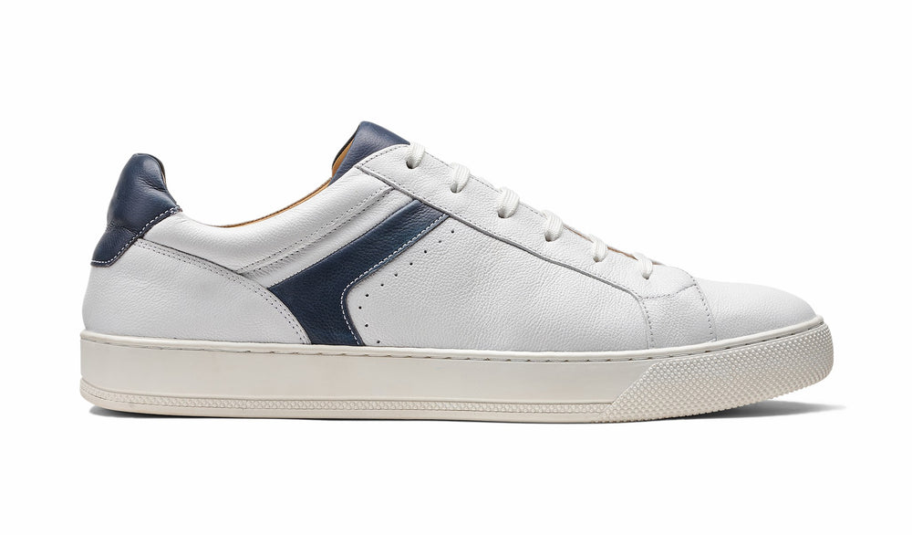 Skylar - White Navy | Barker Shoes