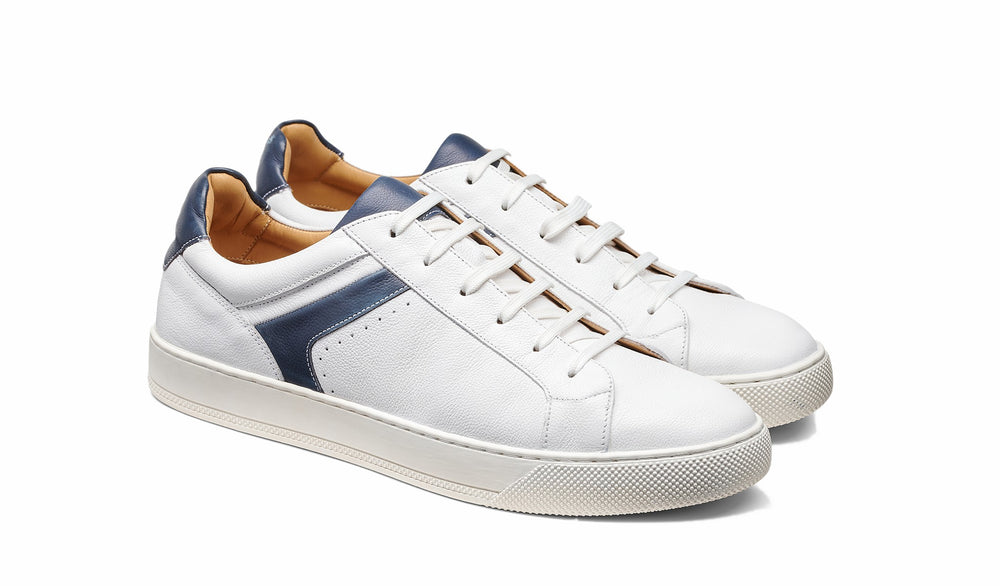 Skylar - White Navy | Barker Shoes
