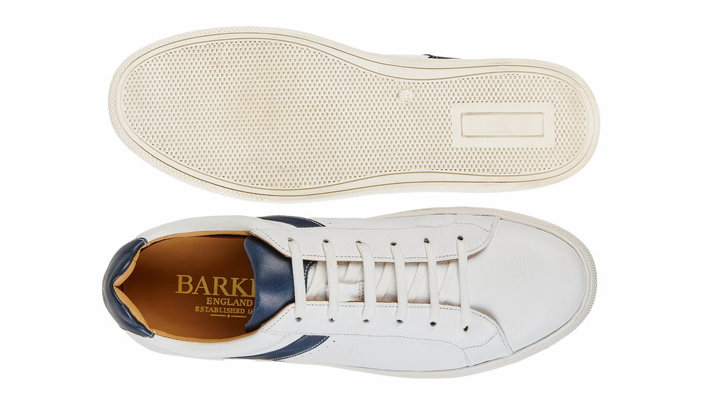 Skylar - White Navy | Barker Shoes
