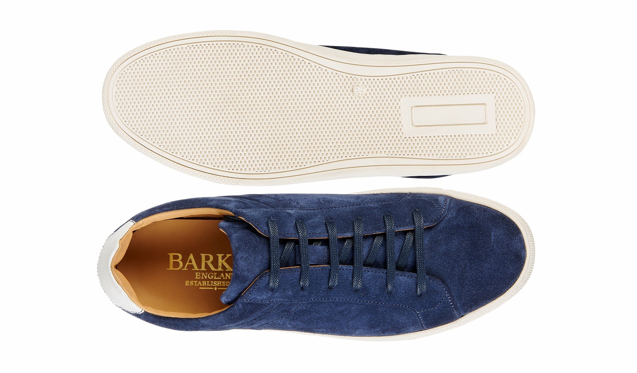 Skylar - Navy Suede White | Barker Shoes