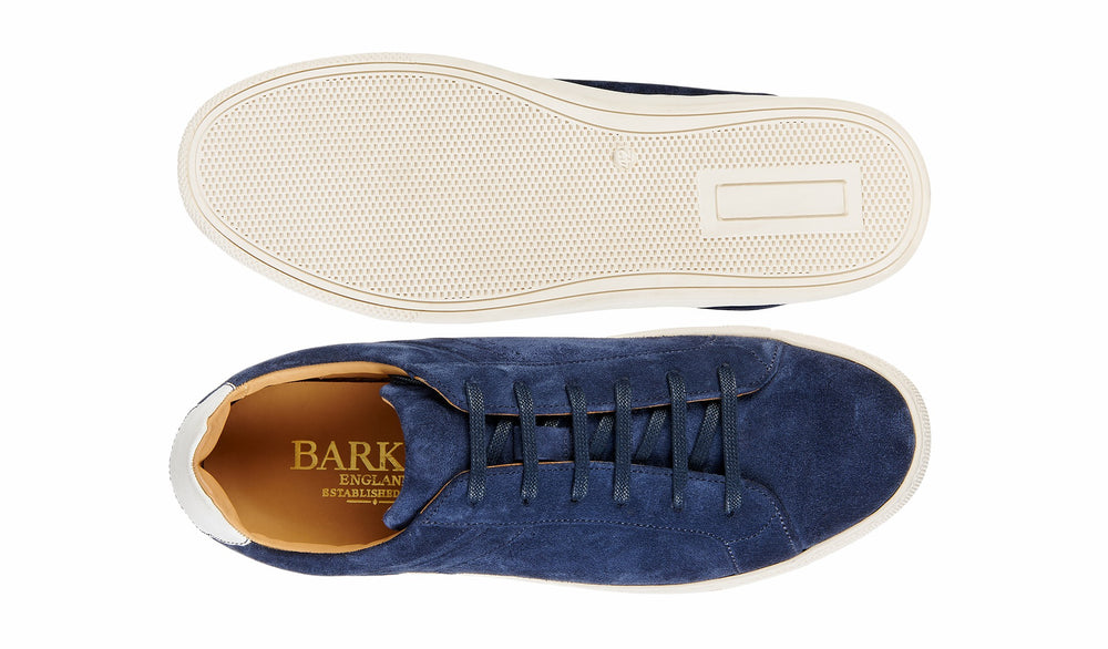 Skylar - Navy Suede White | Barker Shoes