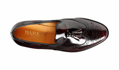 Clive - Burgundy Hi-Shine Wingtip Loafer Shoe | Barker Shoes