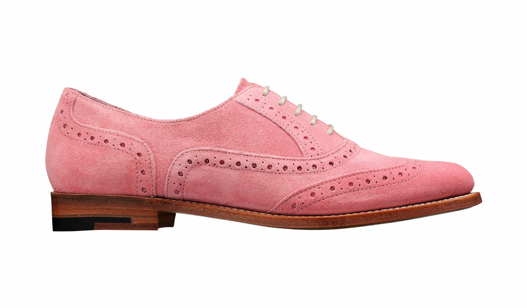 Freya - Pink Suede Women Brogue Shoe | Barker Shoes