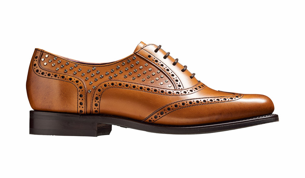 Freya - Cedar Calf / Studs - Brogue Shoe Womens | Barker Shoes