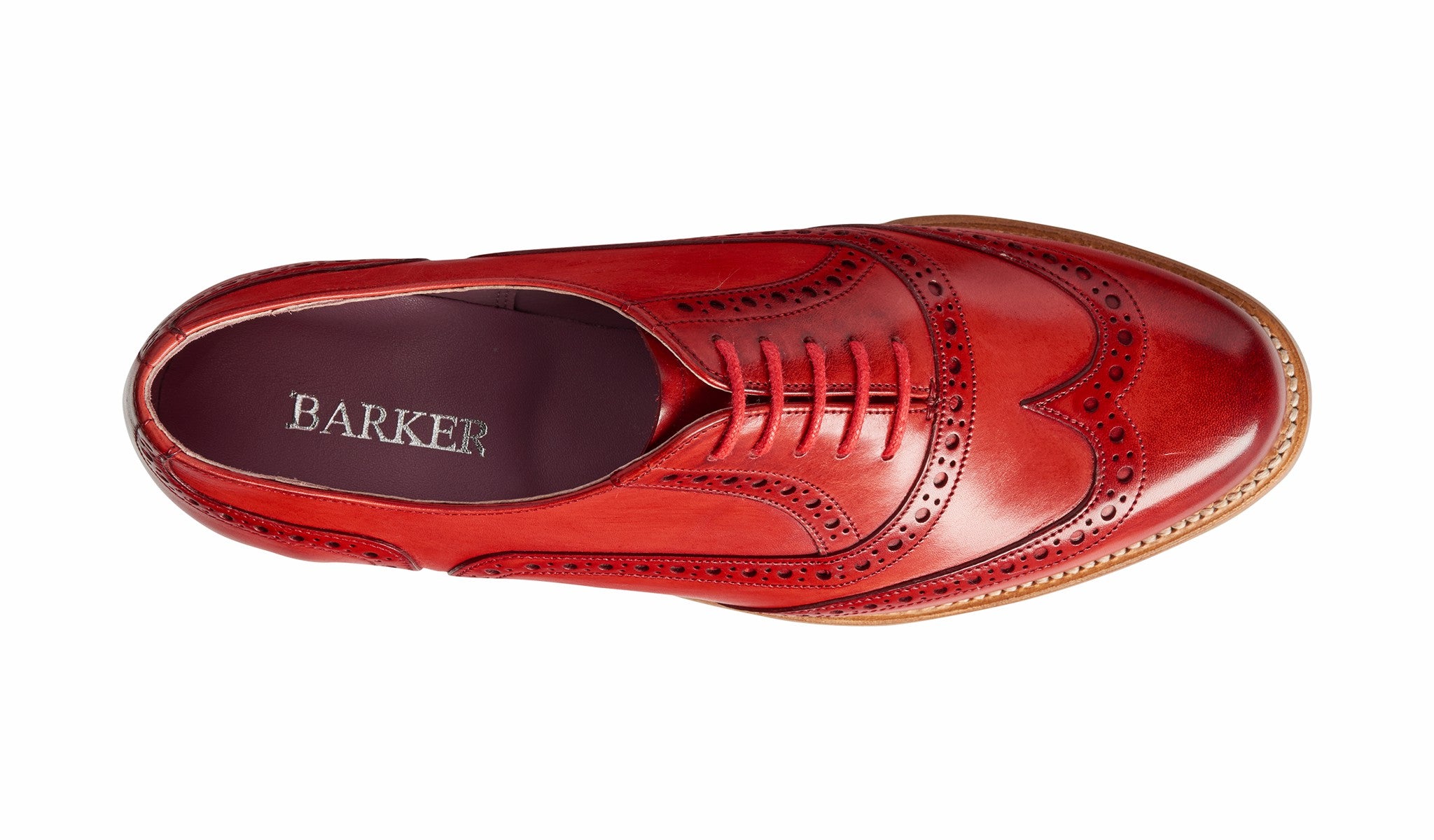 Fearne - Red Hand Painted Womens brogue Shoe | Barker Shoes
