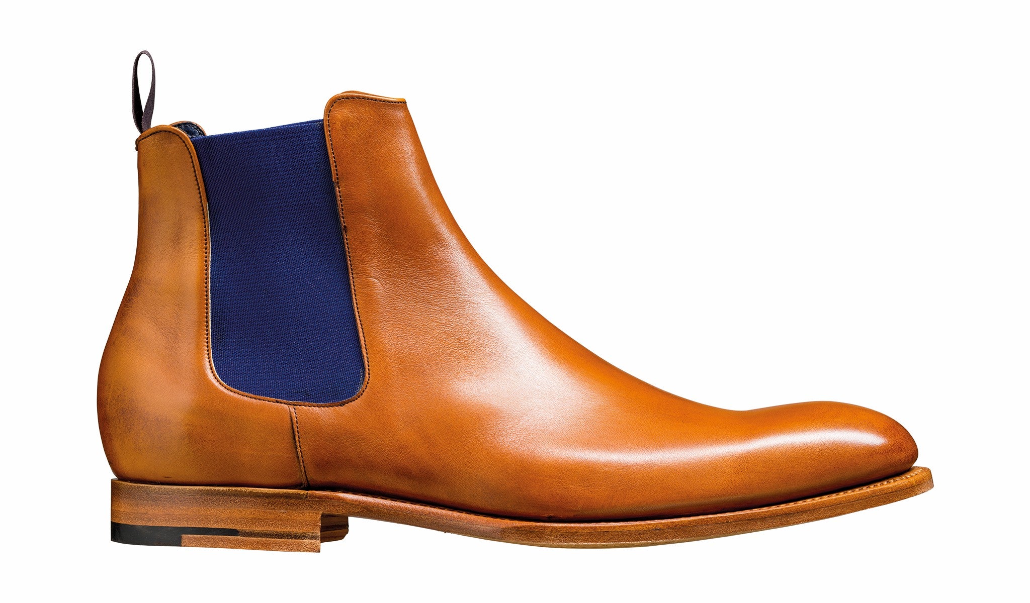 Violet - Cedar Calf / Blue Elastic Boot | Barker Shoes