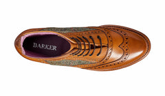 Grace - Cedar Calf / Green Tweed - Women Lace up Boot | Barker Shoes