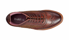 Grace - Walnut Calf Brown Tweed Women Lace up Boot | Barker Shoes
