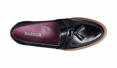 Imogen - Black Calf - Tassel Loafer Shoe | Barker Shoes