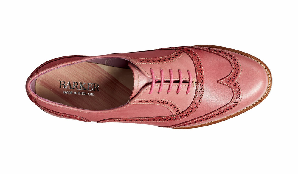 Santina - Pink / Glitter Crust Brogue | Barker Shoes