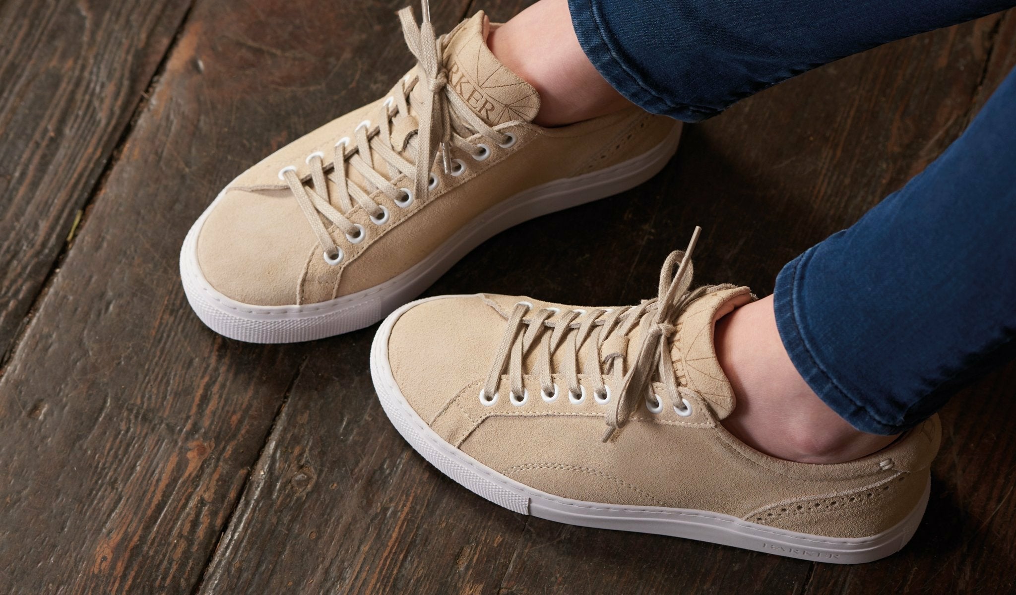 Isla - Pink Suede Womens Rubber Sole Sneaker Shoe | Barker Shoes