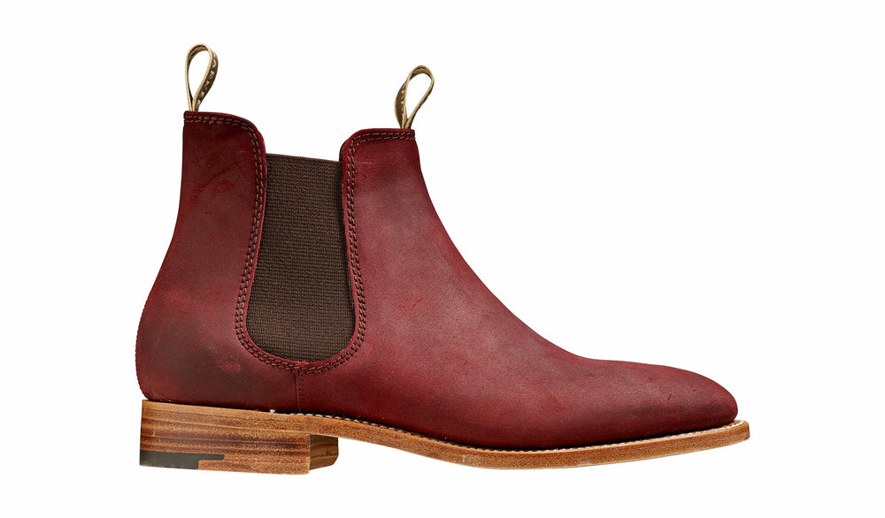 Gina - Plum Waxy Suede Women Chelsea boot | Barker Shoes