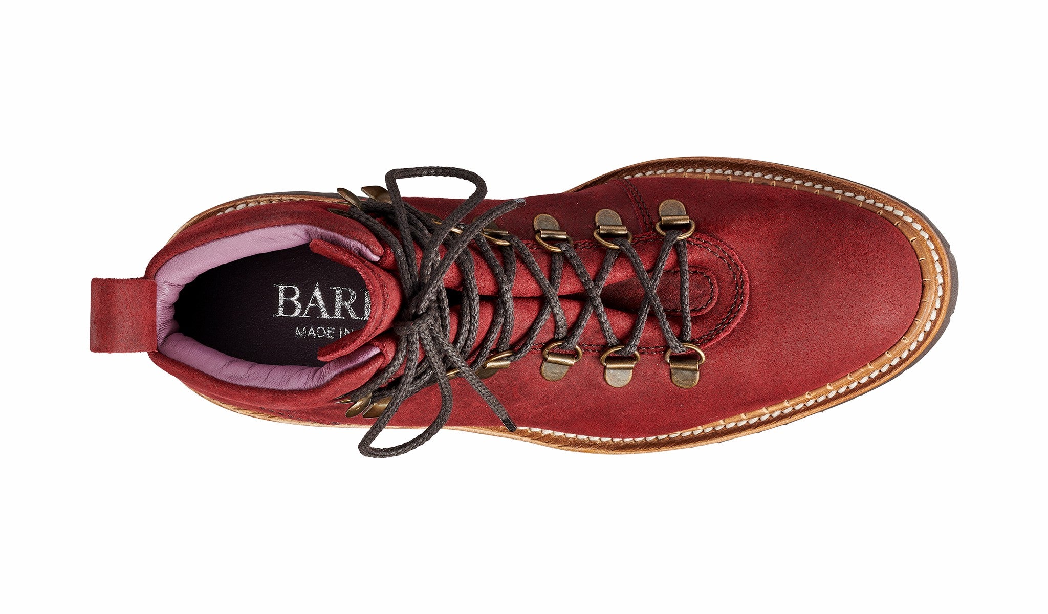 Julie - Plum Waxy Hiker Boot Womens | Barker Shoes