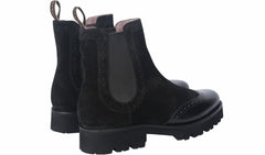 Jessie - Black Suede / Black Polish Wing | Barker Shoes