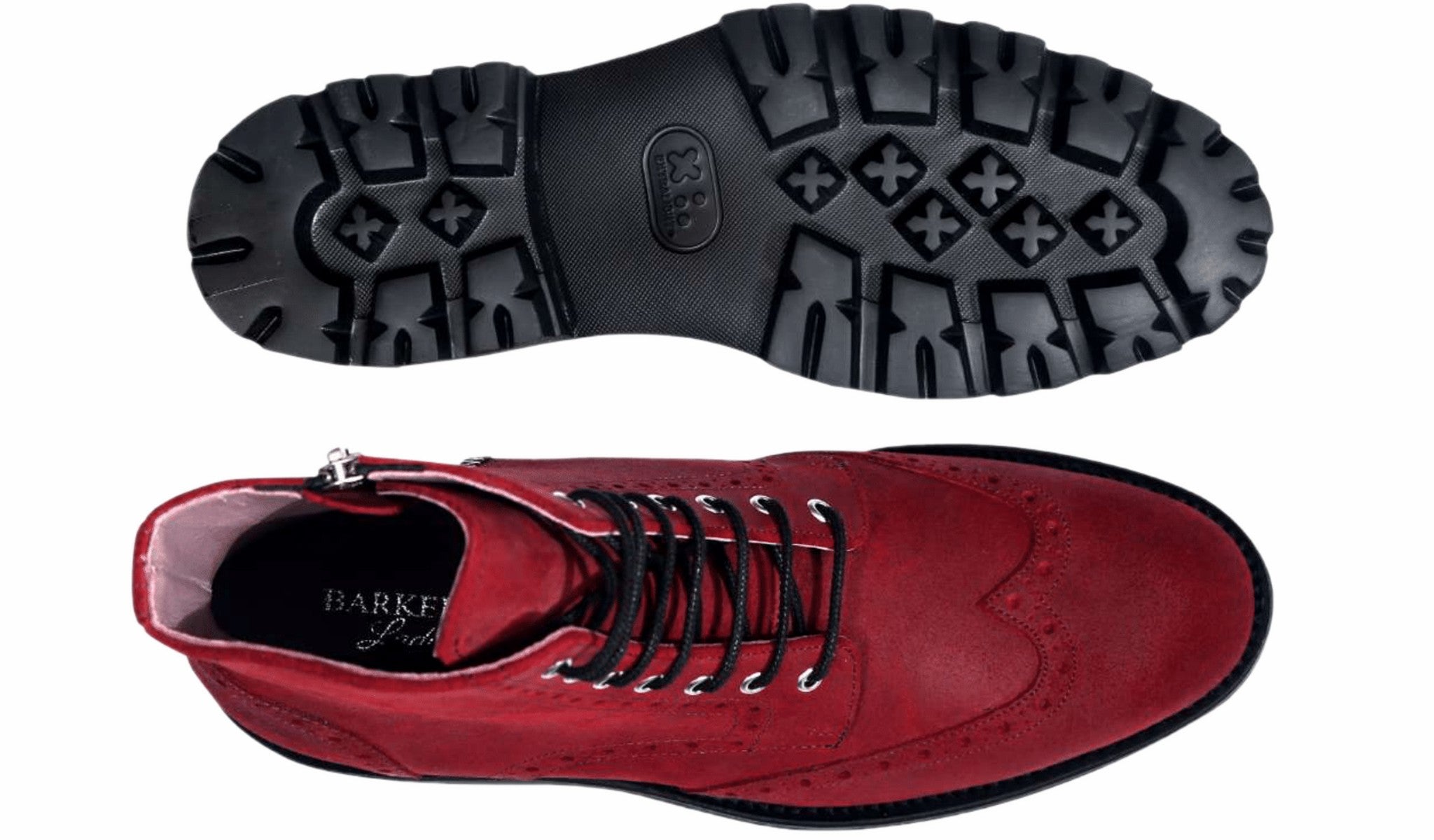 Kelsey - Burg Waxy Suede | Barker Shoes