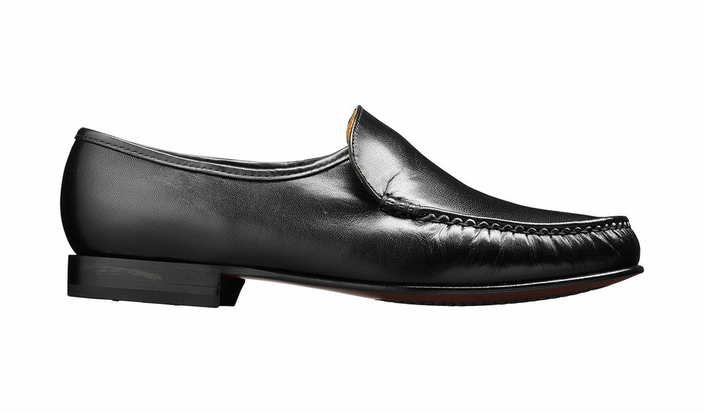 Laurence - Black Kid Loafer | Barker Shoes
